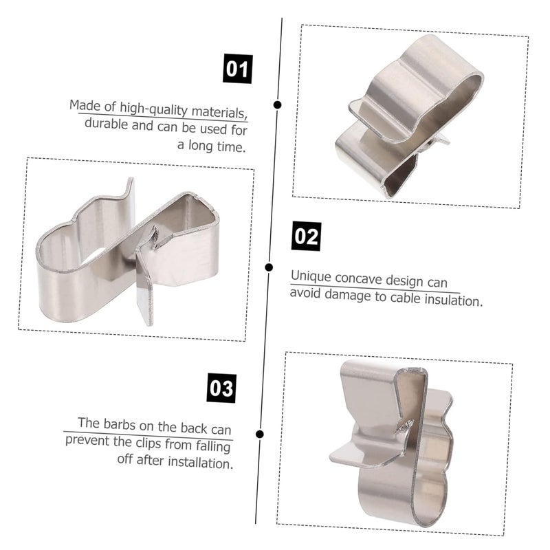 Stainless Steel Solar Panel Cable Clips 1 Set For Wire Management Easy Installation - Image 2